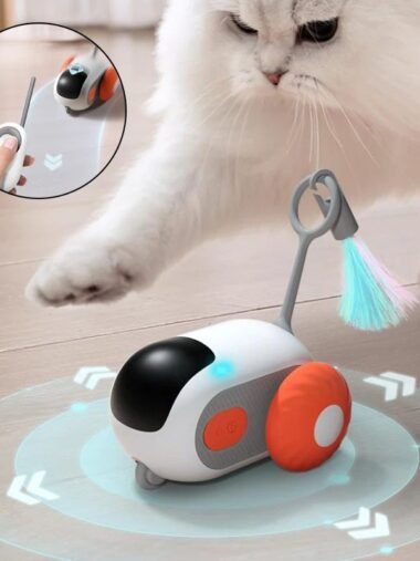 Remote Control Interactive Cat Car Toy USB Charging Chasing Automatic